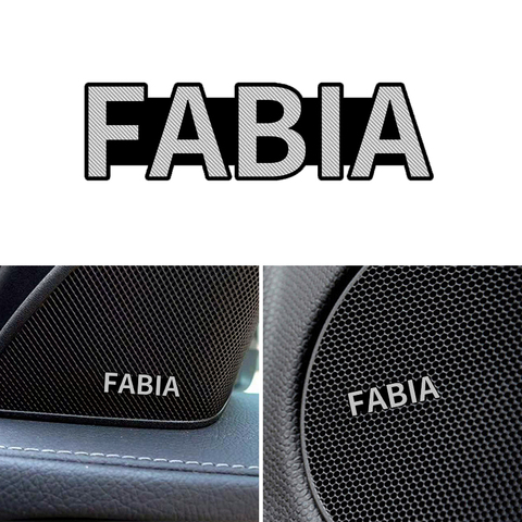 4 pièces voiture Auto haut-parleur audio Badge autocollant décoration décalcomanie pour Skoda Fabia 1 2 3 MK1 MK2 emblème voiture style ► Photo 1/4