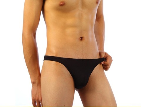 Homme maillot de bain taille basse bord étroit en forme de T natation bibliothèque ► Photo 1/4