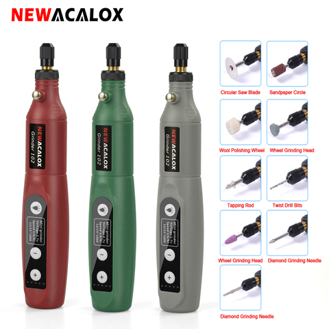 NEWACALOX Mini meuleuse perceuse électrique USB charge Variable vitesse gravure stylo outils rotatifs Kit meuleuse ensemble pour le fraisage ► Photo 1/6