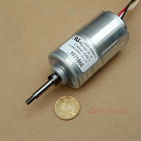 SHINANO LA034-040NN07A DC105V 25W 3 phases 8 fils avec Hall moteur Brushless Double roulement à billes grand couple ► Photo 1/6