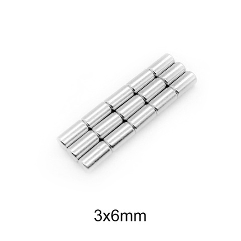 50 ~ 1000 pièces 3x6mm aimant de recherche mineur 3mm x 6mm en vrac petits aimants permanents ronds 3x6mm disque aimants néodyme fort 3*6mm ► Photo 1/6