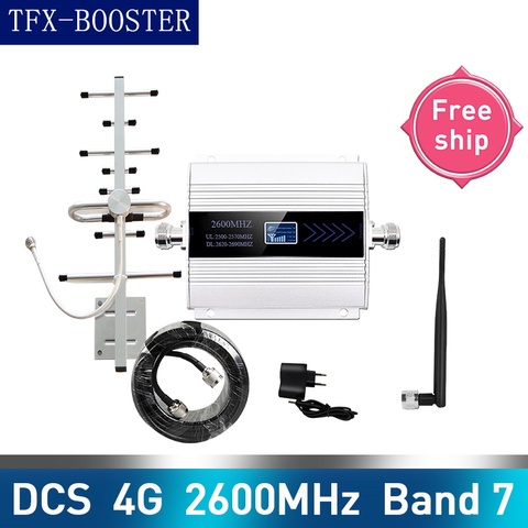 TFX-BOOSTER 2600mhz LTE 4G DCS Signal cellulaire Booster bande 7 téléphone portable répéteur de réseau amplificateur 12dbi antenne extérieure ► Photo 1/1