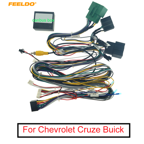 Adaptateur de câble d'alimentation Android 16PIN Audio de voiture FEELDO avec boîte Canbus pour faisceau de câblage Chevrolet Cruze Buick Regal Verano ► Photo 1/6