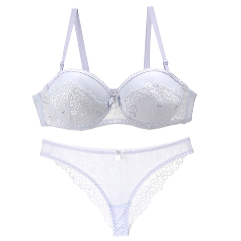 DainaFang marque en gros VS nouveaux ensembles de soutiens-gorge Sexy Push Up dentelle V ABC tasse rose blanc ensemble de Lingerie sous-vêtements pour les filles ► Photo 1/6