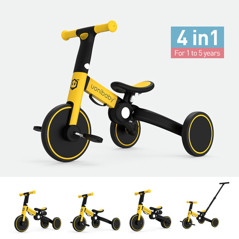 Uonibaby 4 en 1 bébé Balance vélo enfants poussette chariot pédale Tricycle deux roues enfants vélo ► Photo 1/6