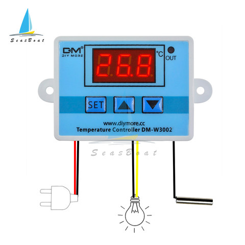 W3002 régulateur de température numérique 10A Thermostat interrupteur thermomètre nouveau thermorégulateur refroidissement chauffage 12V/24V/110V/220V ► Photo 1/6