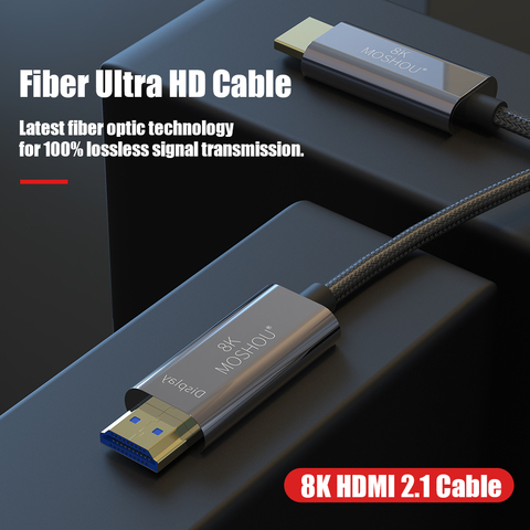Câble Ultra HD 8K à fibres HDMI-compatible 2.1 câble 8K @ 60Hz câble Audio à fibres optiques HIFI ligne vidéo ultra-hd cordon 48Gbs HDR 4:4:4 ► Photo 1/6
