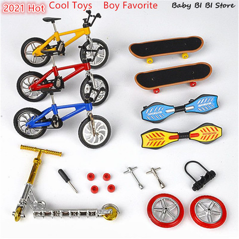 1 ensemble Mini Scooter deux roues Scooter enfants jouets éducatifs doigt Scooter vélo touche planche à roulettes ► Photo 1/6