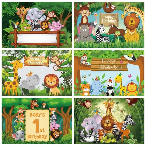 Historique Des Prix Et Avis Sur Dessin Anime Jungle Safari Fete D Anniversaire Bebe Enfant Photozone Famille Shoot Affiche Photographie Toile De Fond Photo Fond Photo Studio Vendeur Aliexpress Laeacco Magical