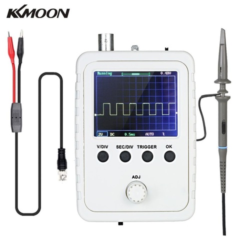 KKmoon-Mini Oscilloscope numérique Portable TFT 2.4 pouces, Kit d'analyse logique avec adaptateur d'alimentation et sonde de câble à Clip BNC ► Photo 1/6