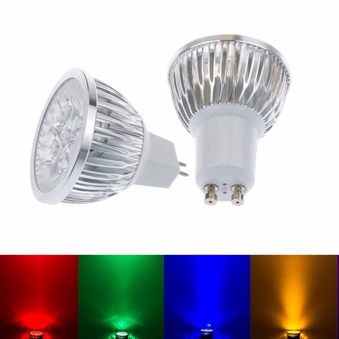 Lampe de plafond LED GU10 MR16 E27, 1 pièce/lot, 220V 110V 12V 9W 12W 15W, ampoule de projecteur rouge/bleu/vert/jaune/blanc ► Photo 1/6