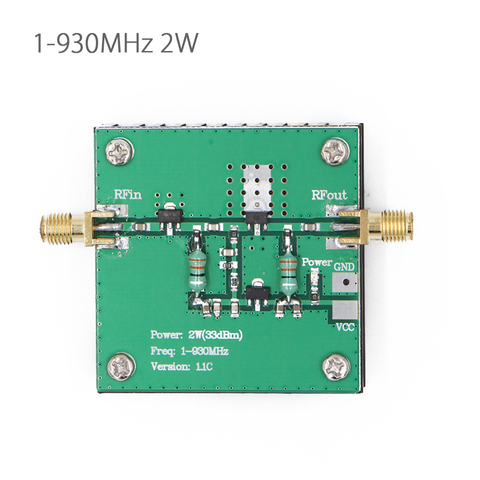 Module amplificateur de puissance à large bande 1-930MHz 2W RF pour la Transmission Radio FM HF VHF ► Photo 1/6