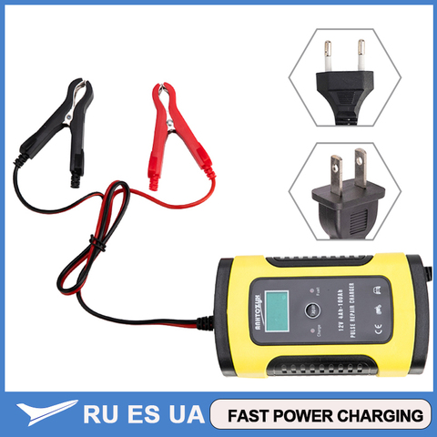 Chargeur de batterie de voiture entièrement automatique 110V à 220V à 12V 6A LCD intelligent rapide pour le chargement automatique de Batteries au plomb de moto de voiture ► Photo 1/6