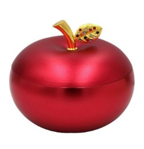 Cendrier pomme en aluminium créatif, décoration de véhicule, boîte décorative avec couvercle (or Rose) ► Photo 1/6