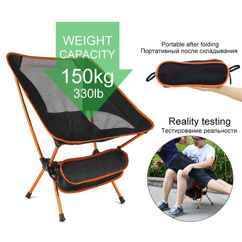 Chaise de dossier extérieure pliante ultralégère chaise de Camping Superhard siège de pique-nique Portable outils de pêche pliables ► Photo 1/6