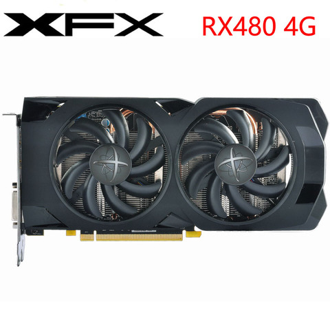 XFX carte vidéo RX 480 4GB 256Bit GDDR5 cartes graphiques pour AMD RX 400 série VGA cartes RX480 DisplayPort 570 580 480 utilisé ► Photo 1/6