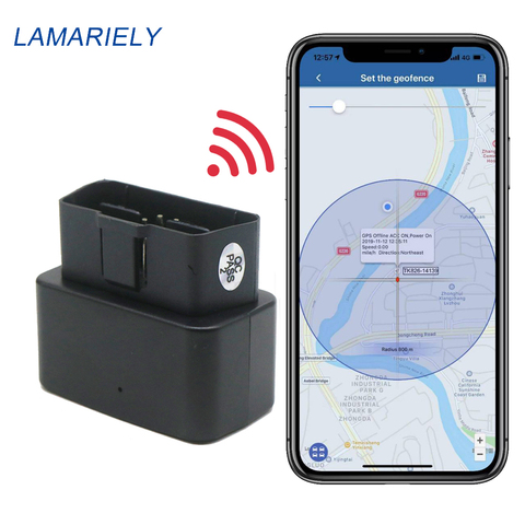 MIni localisateur GPS de voiture, 16 broches, OBD, GSM, dispositif de suivi, OBD2, localisateur GPS, avec logiciel en ligne IOS android APP ► Photo 1/6