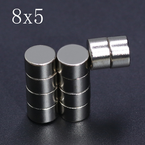 10/20/50/100 Pcs 8x5 néodyme aimant 8mm x 5mm N35 NdFeB rond Super puissant fort Permanent magnétique imanes disque ► Photo 1/6