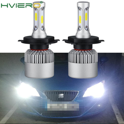 2X Led ampoule blanc bon LED COB ampoules de phares LED Hi-Lo faisceau 72W 8000LM 6500K lampe frontale Led Led Auto lumières DC12v éclairage extérieur ► Photo 1/6