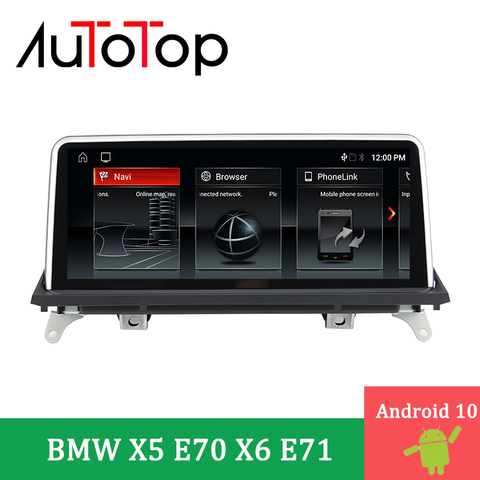 AUTOTOP-autoradio, lecteur DVD, lecteur GPS, IPS 10.25 pouces, Android 10.0, système de Navigation GPS CCC/CIC, pour voiture BMW X5 E70 X6 E71 2007-2013 ► Photo 1/6