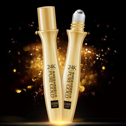 Sérum pour les yeux 24K or pur Roll-on élimine les cernes hydratant hydratant Anti-poches soin des yeux ► Photo 1/6