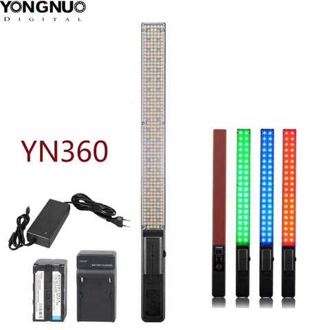 Yongnuo – lampe vidéo portable YN360 LED, bâton de glace, éclairage de Studio photographique bicolore, température de couleur rvb LED k à 3200k, 5500 ► Photo 1/6