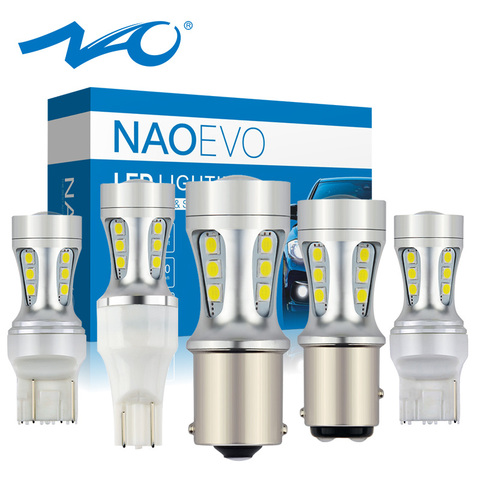 NAO – P21W W16W P21 5W T20 W21/5W LED PY21W 7440 7443 W21W T15 1156 BA15S S25 ampoule BAU15S 1157, lumière de voiture DHO bay15d blanc Auto DRL ► Photo 1/6