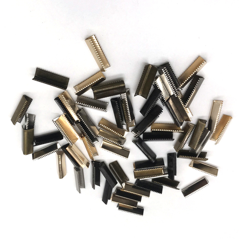 20 pièces en métal dent ruban corde fer queue pince pince ceinture sangle fini fer pince vêtements Clips bricolage à la main vêtement accessoires ► Photo 1/6