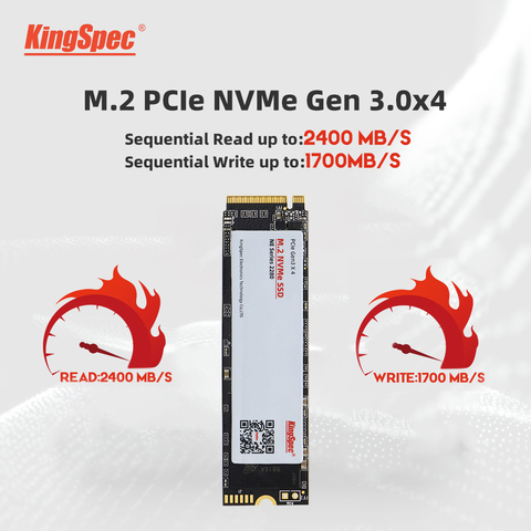 KingSpec SSD M.2 PCIe NVME SSD 1 to 2 to SSD PCIe NVME 128GB 512GB 256GB 2280 pour Lenovo disque dur interne hdd pour ordinateur portable de bureau ► Photo 1/6