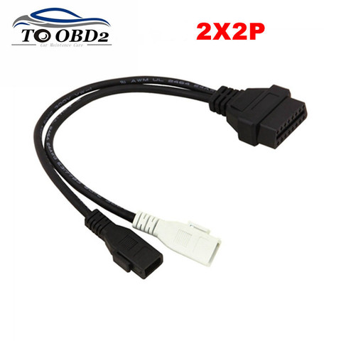 Adaptateur pour VAG et AUDI, câble de Diagnostic de voiture 2P + 2P, 2x2 broches vers OBD2, connecteur femelle 16 broches pour VAG COM ► Photo 1/6