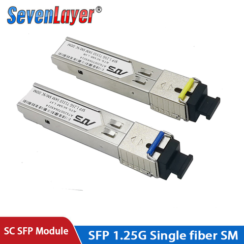 1.25G SC BiDi SFP Module 1310nm/1550nm WDM commutateur Compatible SFP émetteur-récepteur module avec commutateur avec fonction DDM ► Photo 1/6
