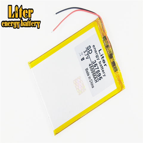 Tablet pc 357595 3.7 V, 4500 mAH (polymère au lithium ion Rechargeable batteries) 367596 pour tablet pc 7 pouce 8 pouce 9 pouces ► Photo 1/1