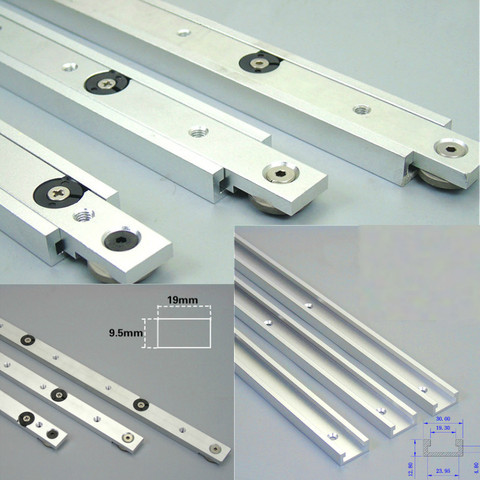 Alliage d'aluminium t-pistes fente piste d'onglet et barre d'onglet curseur Table scie à onglets jauge tige outil de travail du bois Durable en utilisation ► Photo 1/4