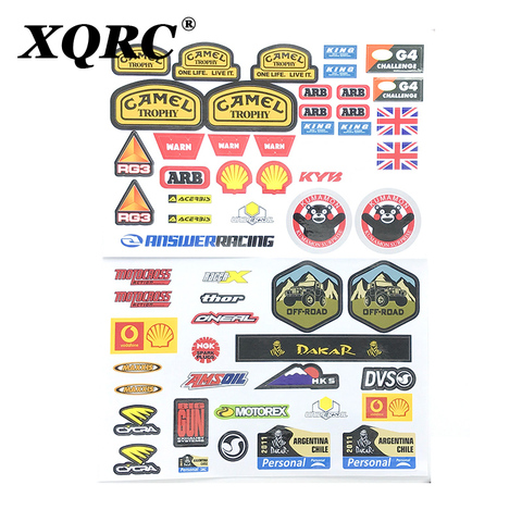 Étiquettes autocollantes avec logo, ensemble d'autocollants, RC Wrangler jeep traxxas trx-4, défenseur axial, échelle 1/10, jkmax D90, D110, 90027, 90028 et 90046, trx6 ► Photo 1/3