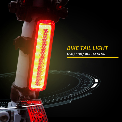 Led vélo lumières USB Rechargeable lumière arrière vélo vélo lampe route vtt vélo feu arrière Sport course latérale ► Photo 1/6