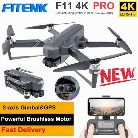 SJRC F11 PRO 4K GPS Drone avec 5G Wifi FPV 4K HD caméra professionnelle 2 axes cardan sans brosse Drone professionnel quadrirotor Dron ► Photo 1/6