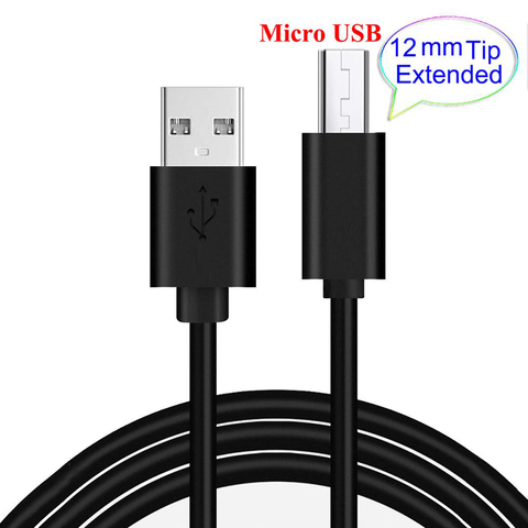 Câble Micro USB à pointe Extra longue de 12mm, connecteur étendu pour téléphone robuste Blackview BV6100 A60 BV4000 / BV5800 Pro BV6000 BV6000s ► Photo 1/3