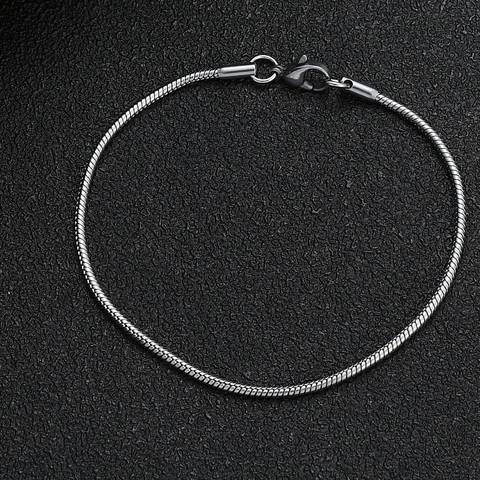 Bracelet à mailles serpent en acier titane, largeur 2MM, 316L, bijoux à la mode pour hommes et femmes, en acier inoxydable, offre spéciale ► Photo 1/6