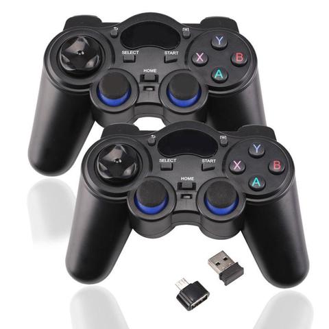 Contrôleur de jeu sans fil 2.4G manette de jeu avec Micro USB OTG convertisseur adaptateur pour Android TV Box pour PC PS3 ► Photo 1/6