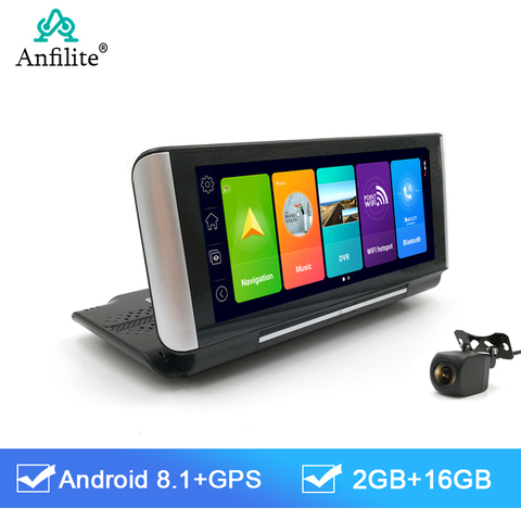 Anfilite – enregistreur vidéo de voiture 7 pouces, Android 8.1, 4G, 2 go + 16 go, navigateur GPS, ADAS, double objectif, caméra de tableau de bord, moniteur de stationnement ► Photo 1/6