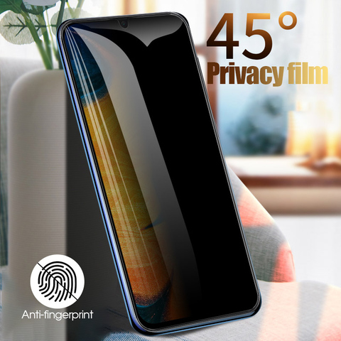 Verre Trempé Anti Spy Peep Sur Samsung A71 A51 A50 A70 A40 A20 A10 A41 A31 A21S A20e A11 A80 A40s A10e Protection d'écran de confidentialité ► Photo 1/6