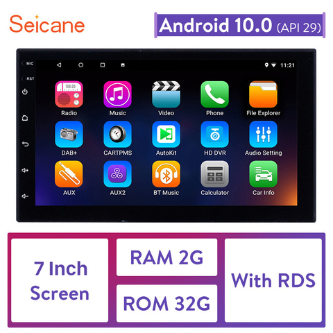 Seicane – autoradio Android 10.0, 2 go RAM/32 go ROM, GPS, lecteur multimédia, universel, 2din, pour VW, Nissan, Kia, Honda, Hyundai ► Photo 1/6