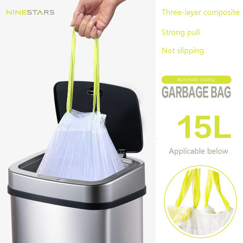 Mijia – sacs à ordures Xiaomi Ninestars, sacs en plastique solides et épais, sacs à bandoulière à lacet, poubelle de chambre et de cuisine ► Photo 1/5