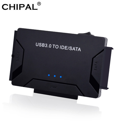 Adaptateur CHIPAL 3 en 1 SATA vers USB IDE USB 3.0 vers SATA IDE ATA convertisseur de données pour ordinateur 2.5 