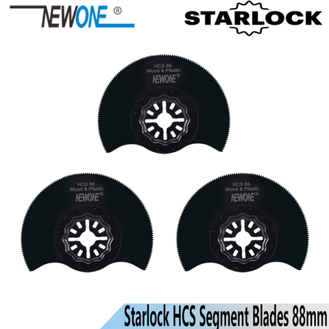 NEWONE – lames demi-cercle Starlock, 88mm, HCS, Segment oscillant, outils de scie, lame de rénovation, puissance, coupe du bois ► Photo 1/2