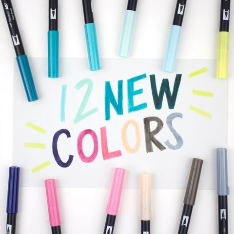 TOMBOW-stylo marqueur à eau professionnel à double tête, 96 couleurs, 96 couleurs, fournitures de peinture, 1 pièce ► Photo 1/6