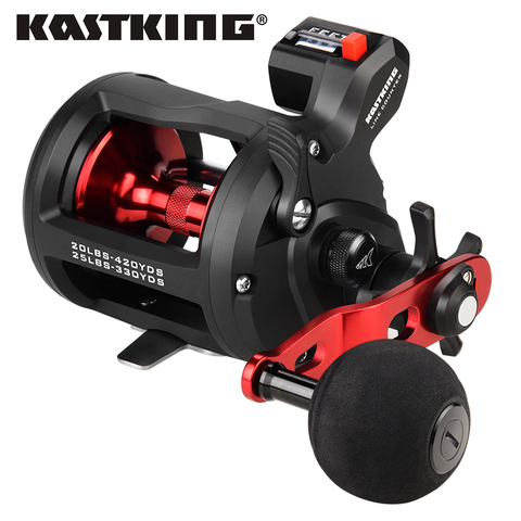 KastKing ReKon 13.6kg Max traînée ligne compteur moulinet à la traîne rond Baitcasting bobine 5.3: 1 rapport de vitesse 3 + 1 roulements à billes tambour bobine ► Photo 1/6