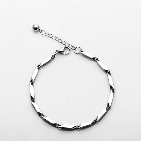 Bracelet en acier inoxydable, chaîne en graines de Melon, bijoux à la mode, meilleur cadeau pour hommes et femmes, longueur 18 + 5CM, livraison directe ► Photo 1/5