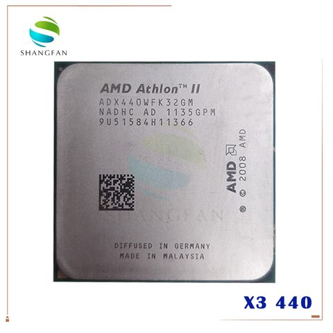 AMD Athlon II X3 440 3GHz Triple-Core PROCESSEUR D'UNITÉ CENTRALE ADX440WFK32GM ADX440WFK32GI PRISE AM3 938PIN ► Photo 1/1