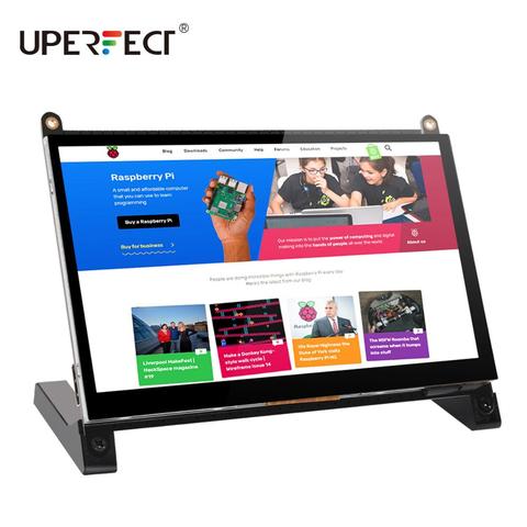 UPERFECT moniteur Portable framboise Pi écran tactile 7 pouces 1024X600 avec double haut-parleurs portable capacitif IPS affichage avec HDMI ► Photo 1/6